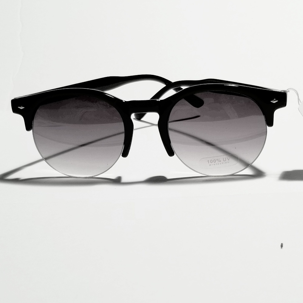 - New York & Company Black 1/2 Rim Sunglasses